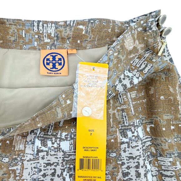 TORY BURCH Hull Skirt Brown Blackwatch 2|XS - Picture 5 of 9